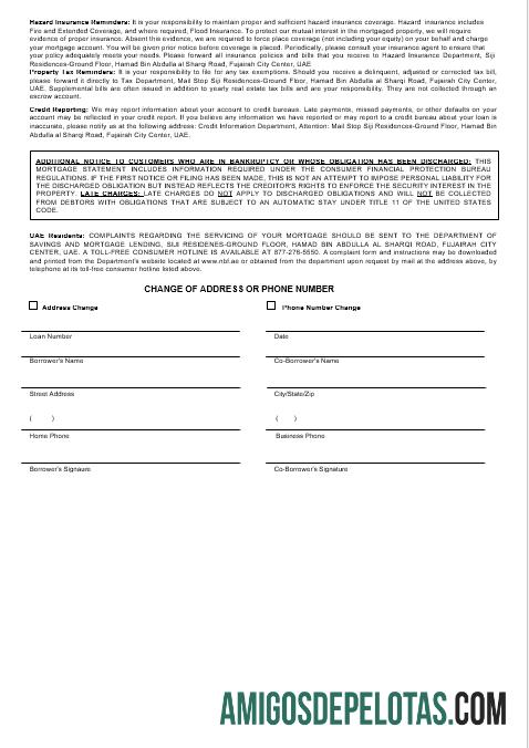 Declaração de hipoteca do Banco Nacional Fujeirah dos Emirados Árabes Unidos em formatos Word e PDF 3 exemplo